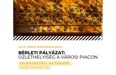 Üzlethelyiség-bérleti lehetőség az Üllő Városi Piacon