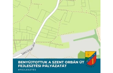 Sóskút Község Önkormányzata pályázatot nyújtott be a Szent Orbán út felújítására és biztonságosabbá tételére