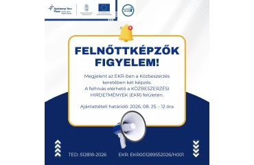 KÖZBESZERZÉS FELNŐTTKÉPZŐKNEK - TOP_PLUSZ-3.1.1-21-PT1-2022-00001 kiemelt, Pillér projekt