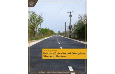 Útfejlesztés Dunaharaszti térségében