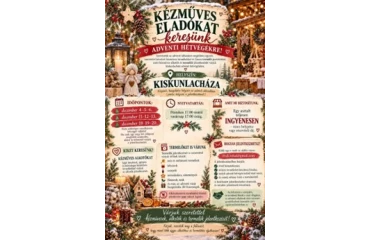 Kézműves alkotókat és termelőket keresnek adventi hétvégékre Kiskunlacházán!