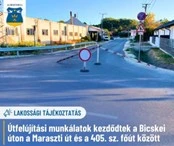 Útfelújítás a Bicskei úton Albertirsán