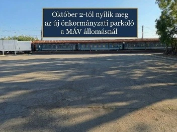 Új önkormányzati parkoló az abonyi MÁV Állomásnál