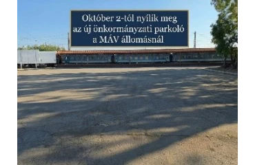 Új önkormányzati parkoló az abonyi MÁV Állomásnál