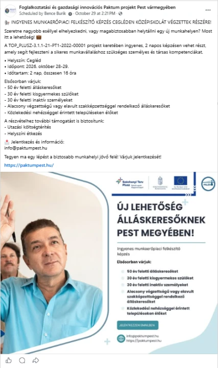 Ingyenes képzés középiskolai végzettséggel rendelkezőknek