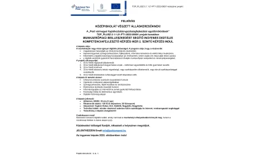 FELHÍVÁS  KÖZÉPISKOLÁT VÉGZETT ÁLLÁSKERESŐKNEK!