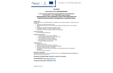 FELHÍVÁS  50 ÉV FELETTI ÁLLÁSKERESŐKNEK!