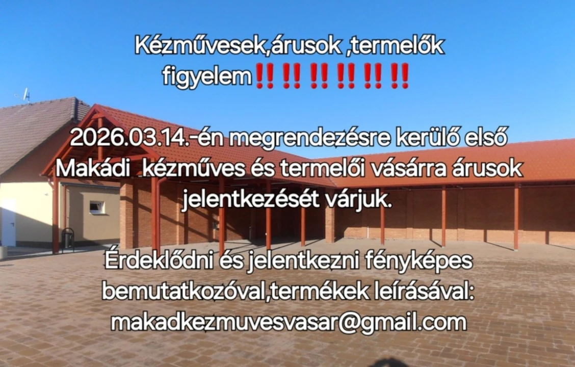 Kézművesek, árusok, termelők figyelem!