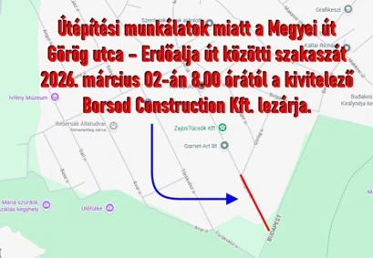 A jövő héten folytatódik Budakeszin a Megyei út felújítása!