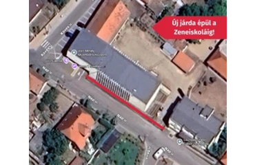 Új járda készül, valamint parkolóhelyek kerülnek kialakításra Veresegyházon