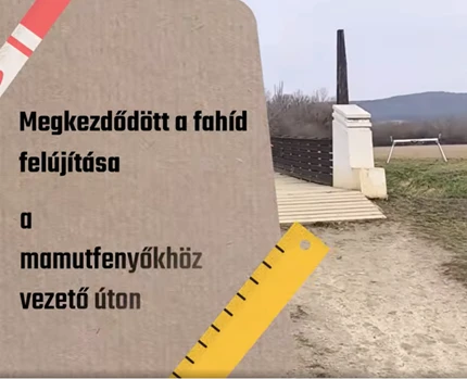 Budakeszin megkezdődött a mamutfenyőkhöz vezető fahíd felújítása