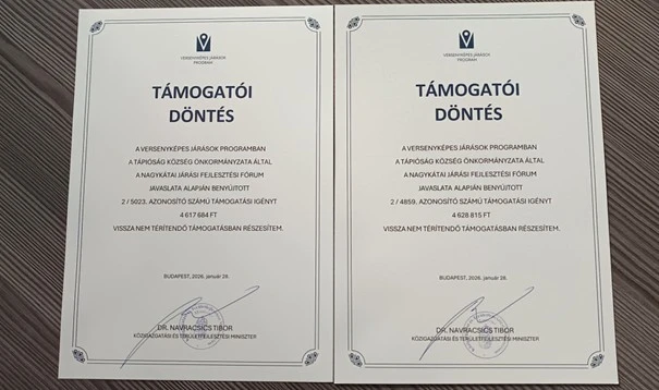 Tápióság a Versenyképes Járás Program keretében ismét támogatásban részesült