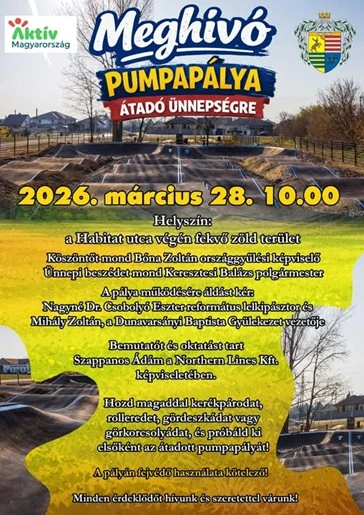 Meghívó Pumpapálya és mini KRESZ-park átadó ünnepségre Dunavarsányban